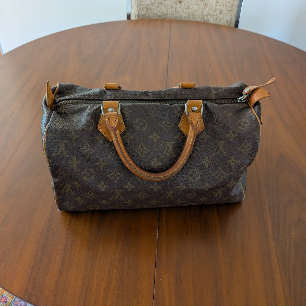 Vintage Louis Vuitton Speedy Bag 30 Purse Made in France - Picture 2 of 9